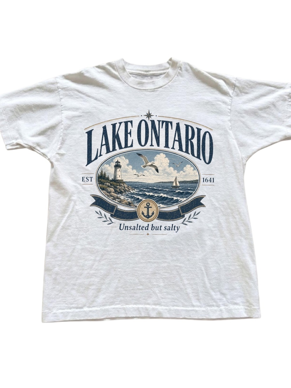 Gildan Lake Ontario Graphic Tee - White
